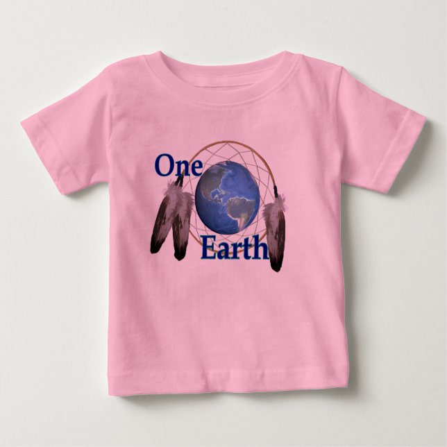 Camiseta Para Bebê Uma terra (Frente)