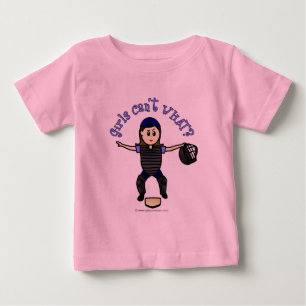 Camiseta Para Bebê Umpire fêmea clara