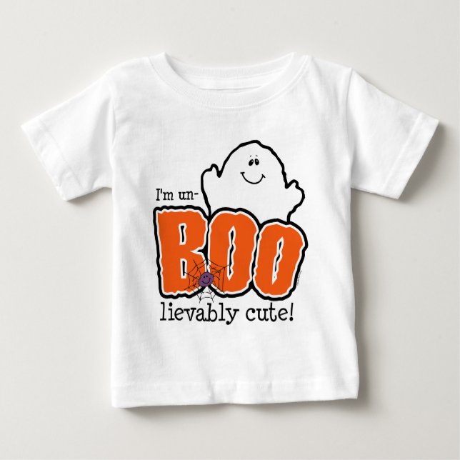 Camiseta Para Bebê UnBOOlievably bonito (Frente)