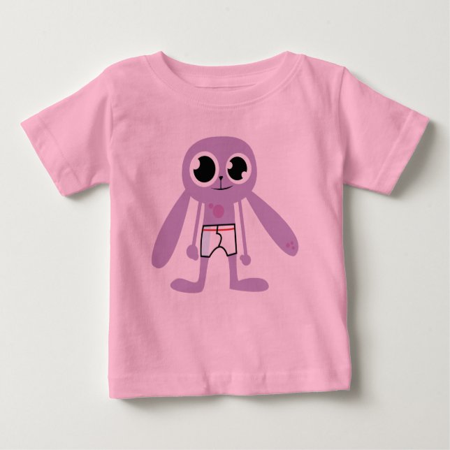 Camiseta Para Bebê undie bunnie pj (Frente)