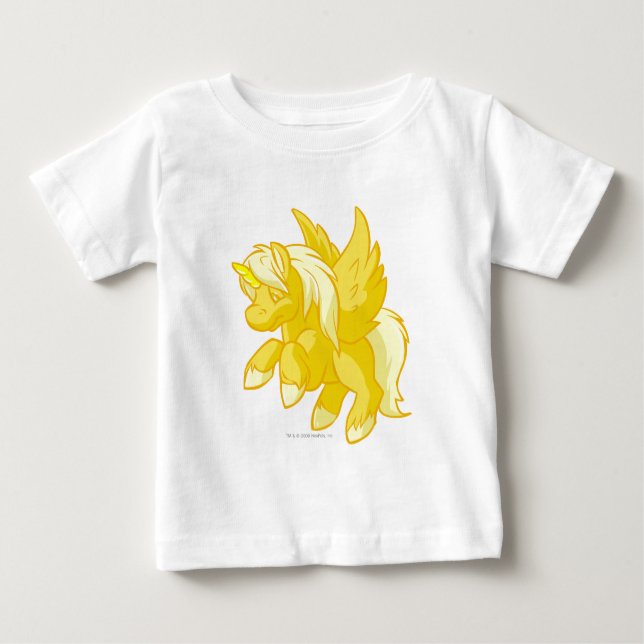 Camiseta Para Bebê Uni Dourado (Frente)