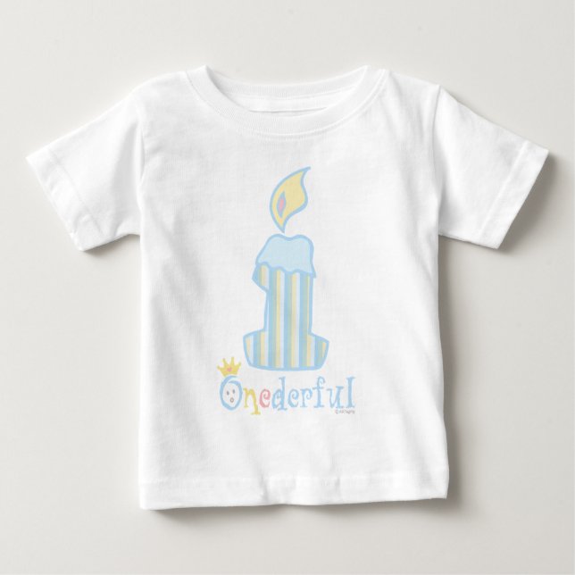 Camiseta Para Bebê ÚNICA Vela Azul (Frente)