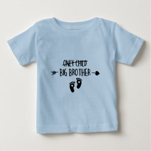 Camiseta Para Bebê Único Filho Riscado Agora Irmão Mais Velho