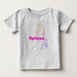 Camiseta Para Bebê Unicorn Creve Design - Baby Fine Jersey T Shirt