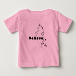 Camiseta Para Bebê Unicorn Creve Design - Baby Fine Jersey T Shirt