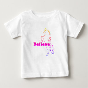 Camiseta Para Bebê Unicorn Creve Design - Baby Fine Jersey T Shirt