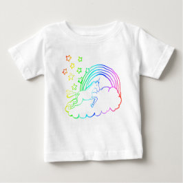 Camiseta Para Bebê Unicorn Rainbow