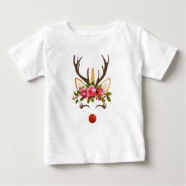 Camiseta Para Bebê Unicorn Reindeer / Natal