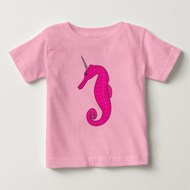 Camiseta Para Bebê Unicorn Seacavalo (Frente)