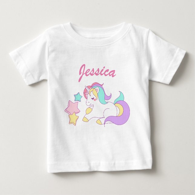 Camiseta Para Bebê Unicorn Toddler T-Shirt (Frente)