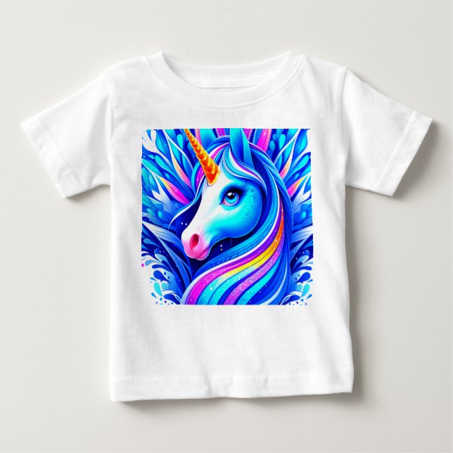 Camiseta Para Bebê Unicórnio (Frente)