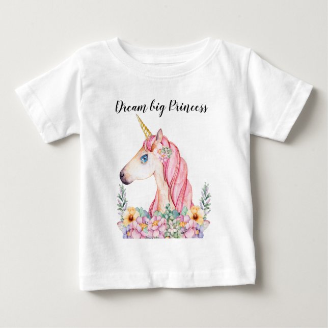 Camiseta Para Bebê Unicórnio (Frente)