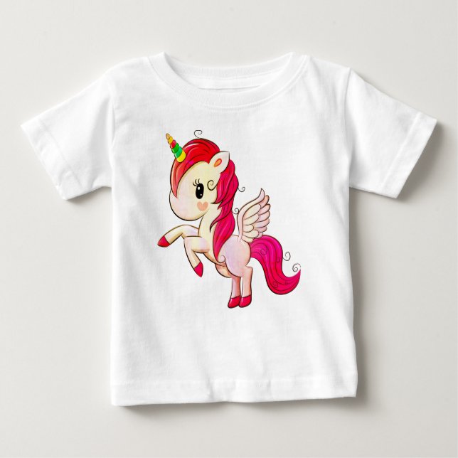 Camiseta Para Bebê Unicórnio (Frente)
