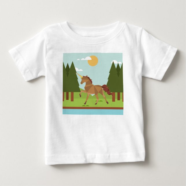Camiseta Para Bebê Unicórnio (Frente)