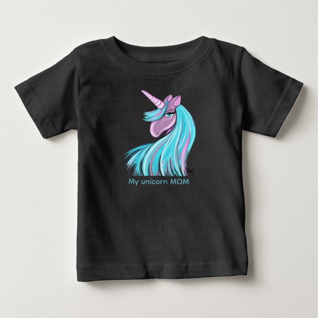 Camiseta Para Bebê Unicórnio (Frente)