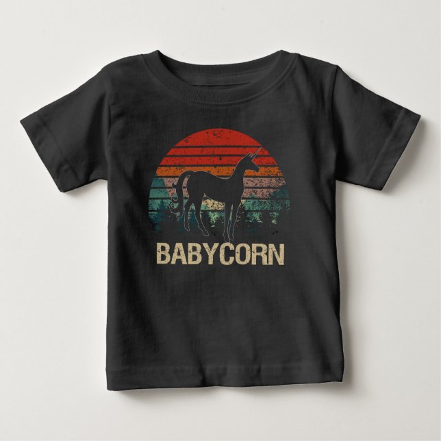 Camiseta Para Bebê unicórnio bebê de milho bebê (Frente)