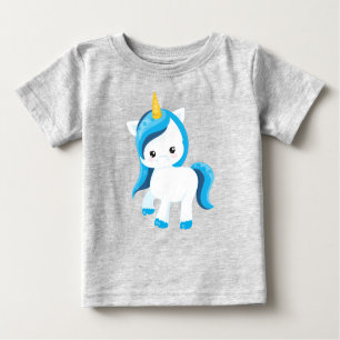 Camiseta Para Bebê Unicórnio Bonito, Unicórnio Mágico, Inverno, Floco