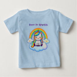 Camiseta Para Bebê Unicórnio de Algodão Confortável