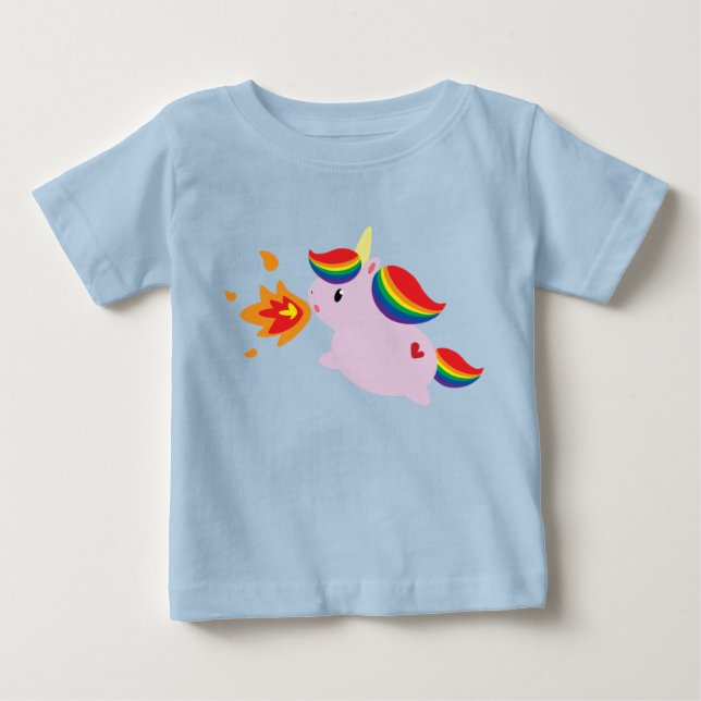 Camiseta Para Bebê Unicórnio deRespiração (Frente)