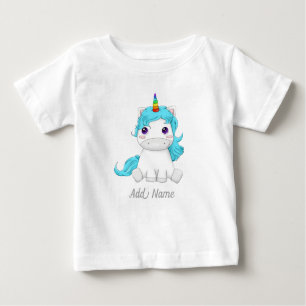 Camiseta Para Bebê Unicórnio engraçado & unicórnio personalizado