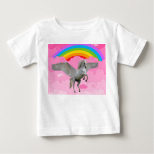 Camiseta Para Bebê Unicórnio Fofo.