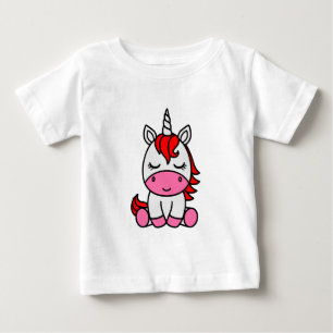 Camiseta Para Bebê Unicórnio Pônei de Meninas Pequenas