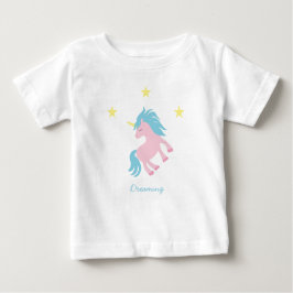 Camiseta Para Bebê Unicornio rosa