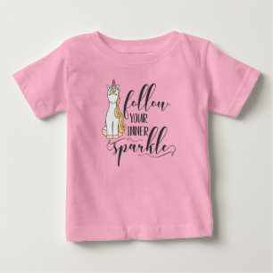 Camiseta Para Bebê Unicórnio Siga Seu Favor Do Partido Inner Sparkle