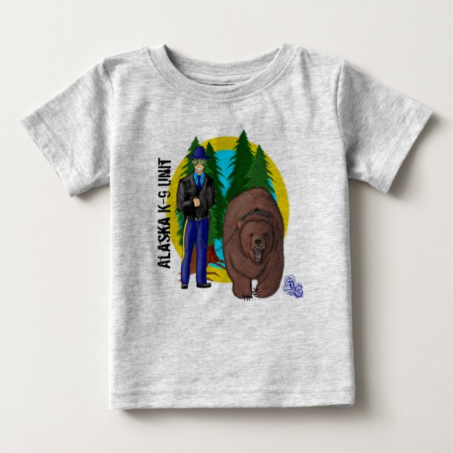Camiseta Para Bebê Unidade K-9 do Alaska (Frente)