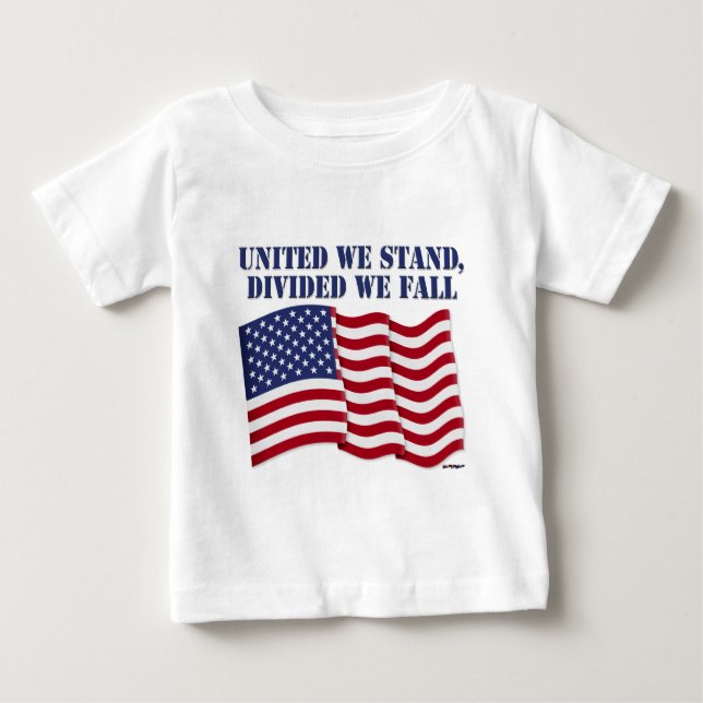 CAMISETA PARA BEBÊ UNIDOS NÓS ESTAMOS, DESDE QUE CAIAMOS (Frente)