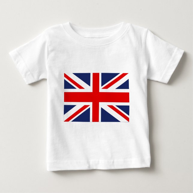 Camiseta Para Bebê Union Jack Flag-Reino Unido (Frente)