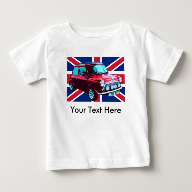 Camiseta Para Bebê Union Jack mini (Frente)