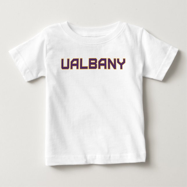Camiseta Para Bebê Universidade de Albany Wordmark (Frente)