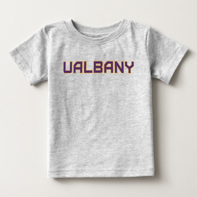 Camiseta Para Bebê Universidade de Albany Wordmark (Frente)