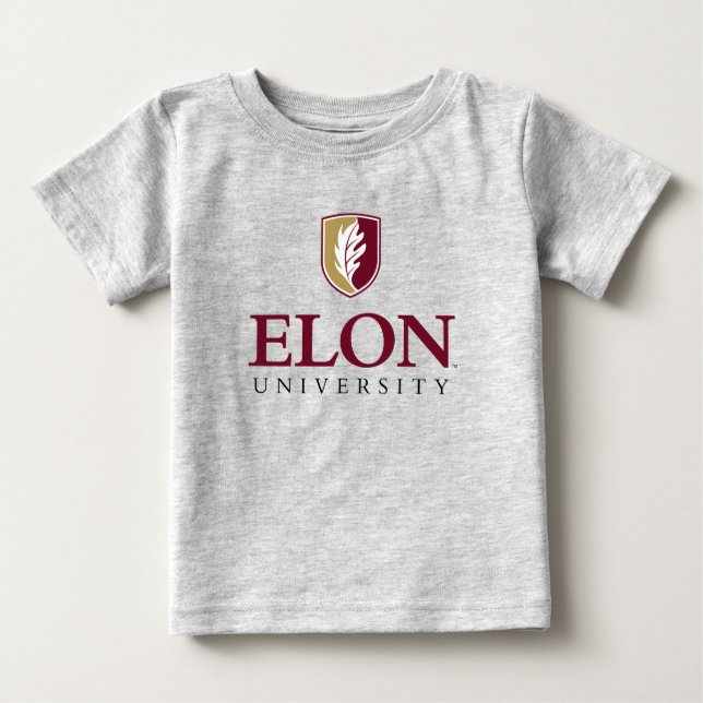 Camiseta Para Bebê Universidade Elon (Frente)