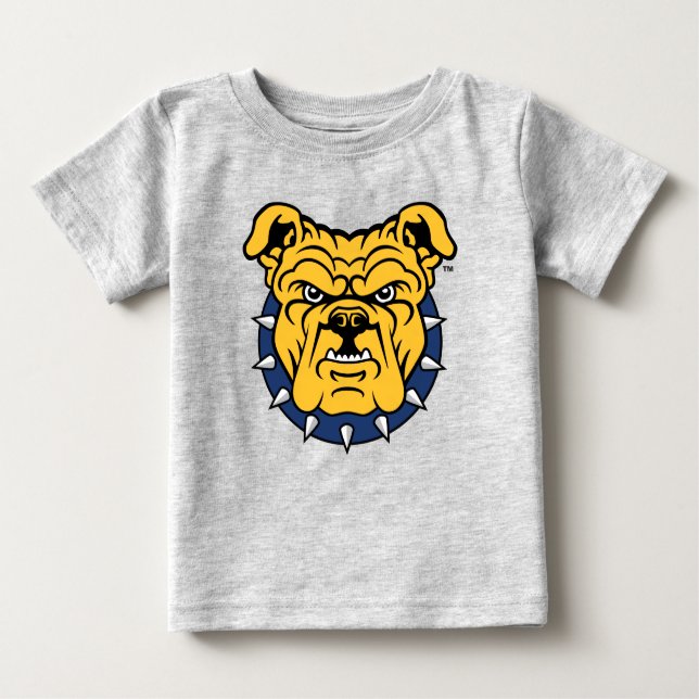 Camiseta Para Bebê Universidade Estadual da NCA&T | Rosto de Buldogue (Frente)