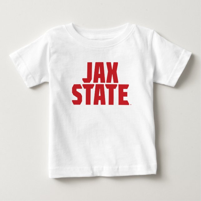 Camiseta Para Bebê Universidade Estadual de Jacksonville JAX STATE Bo (Frente)