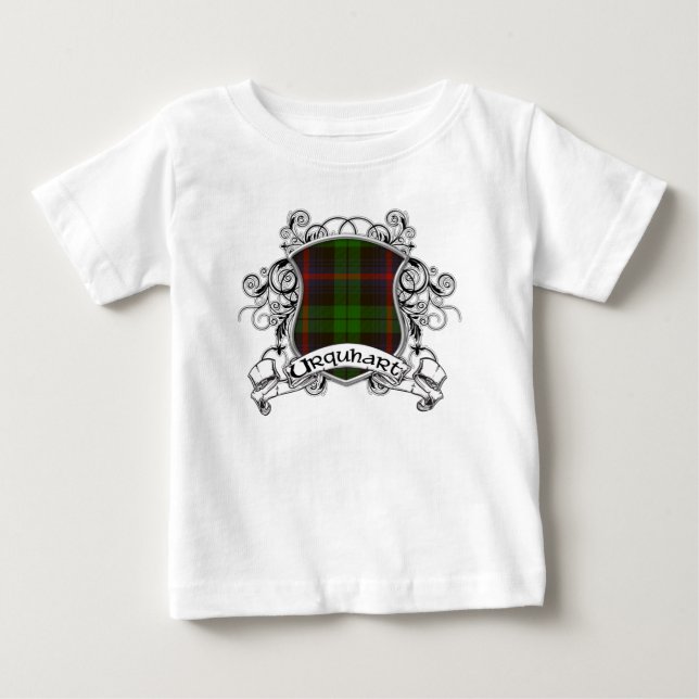 Camiseta Para Bebê Urquhart Tartan Shield (Frente)