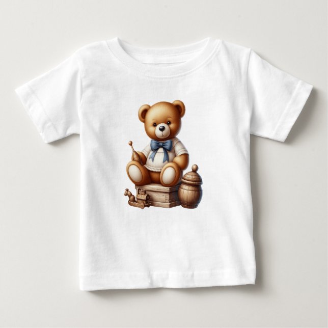 Camiseta Para Bebê Ursinho (Frente)