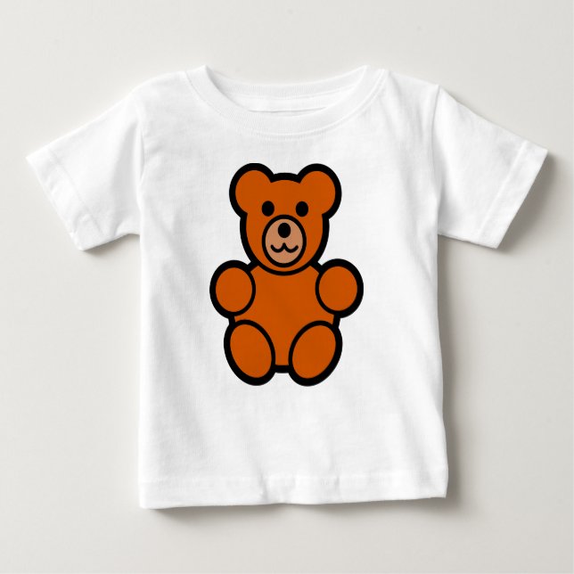 Camiseta Para Bebê ursinho de pelúcia, brinquedo, fofo (Frente)