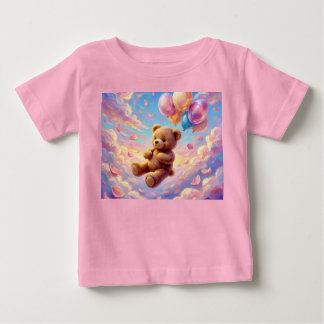 Camiseta Para Bebê URSINHO ~ Nuvens Flutuantes no Céu Balões ~