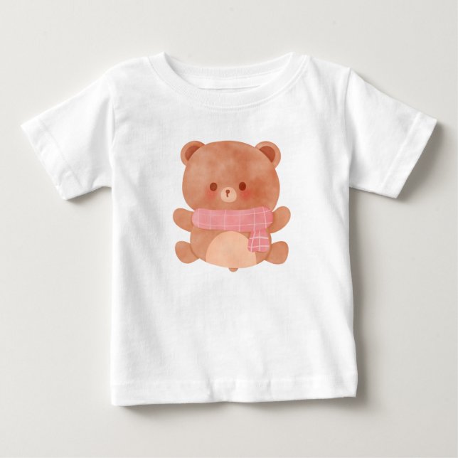 Camiseta Para Bebê urso (Frente)