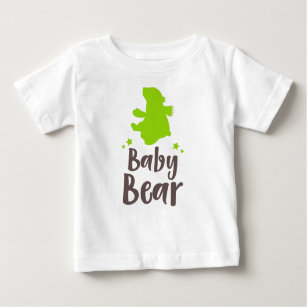Camiseta Para Bebê Urso Bebê, Cubo Urso, Urso Bonito, Estrelas - Verd