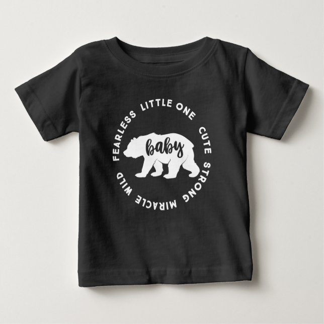 Camiseta Para Bebê Urso bebê, T-Shirt da família (Frente)