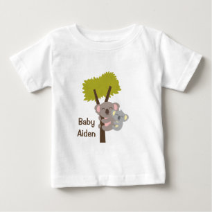 Camiseta Para Bebê Urso Coala Bebê Fofo e Mamãe Para Bebês