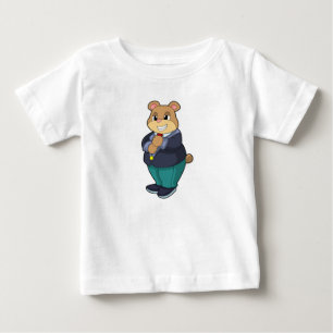 Camiseta Para Bebê Urso como Noivo com Terno