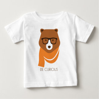 Camiseta Para Bebê Urso curioso