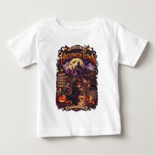 Camiseta Para Bebê Urso da Morte Arte da Cidade do Halloween
