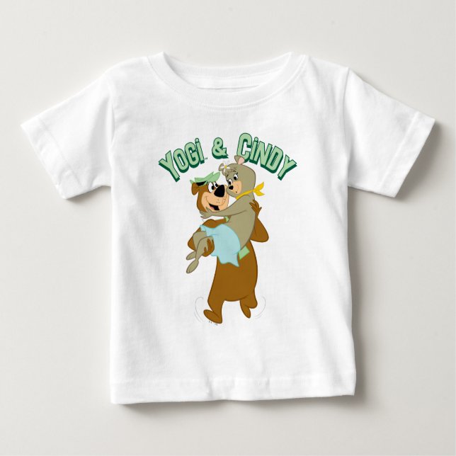 Camiseta Para Bebê Urso de Carregando do Urso Yogi (Frente)