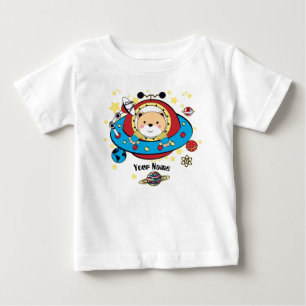 Camiseta Para Bebê Urso de Espaço OVNI